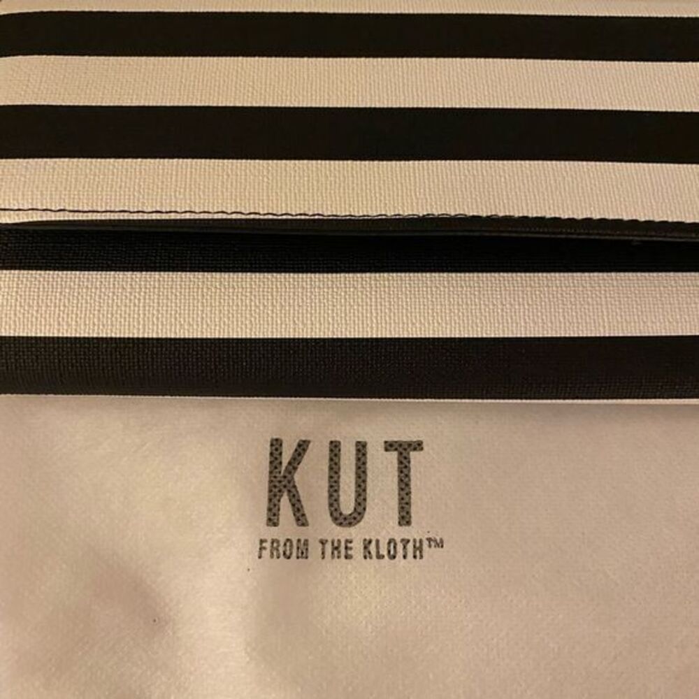 - Kut From the Kloth Wallet - 4x7.5 black /white striped.  NWOT